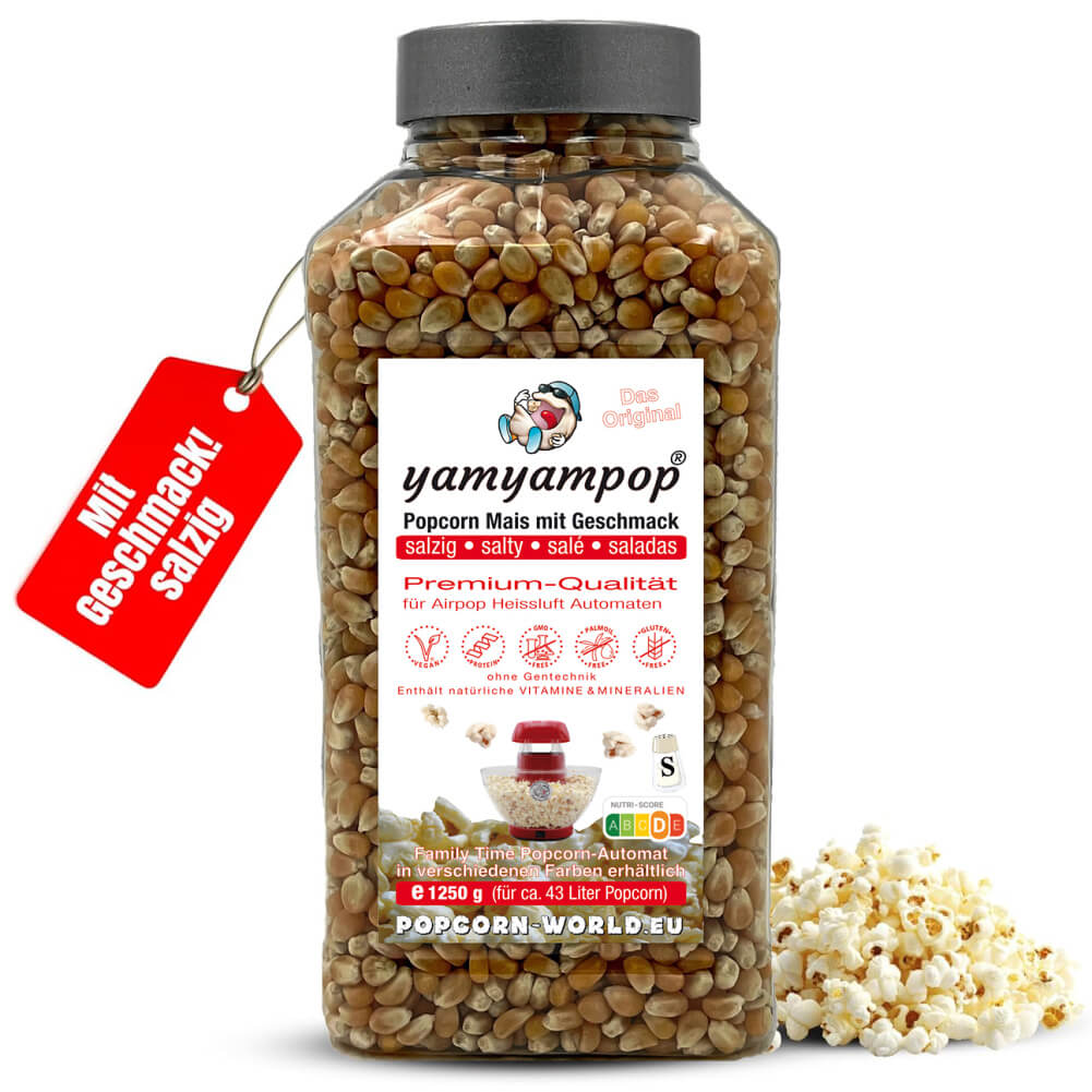 Mais in 1250g Becher - verschiedene Geschmacksrichtungen