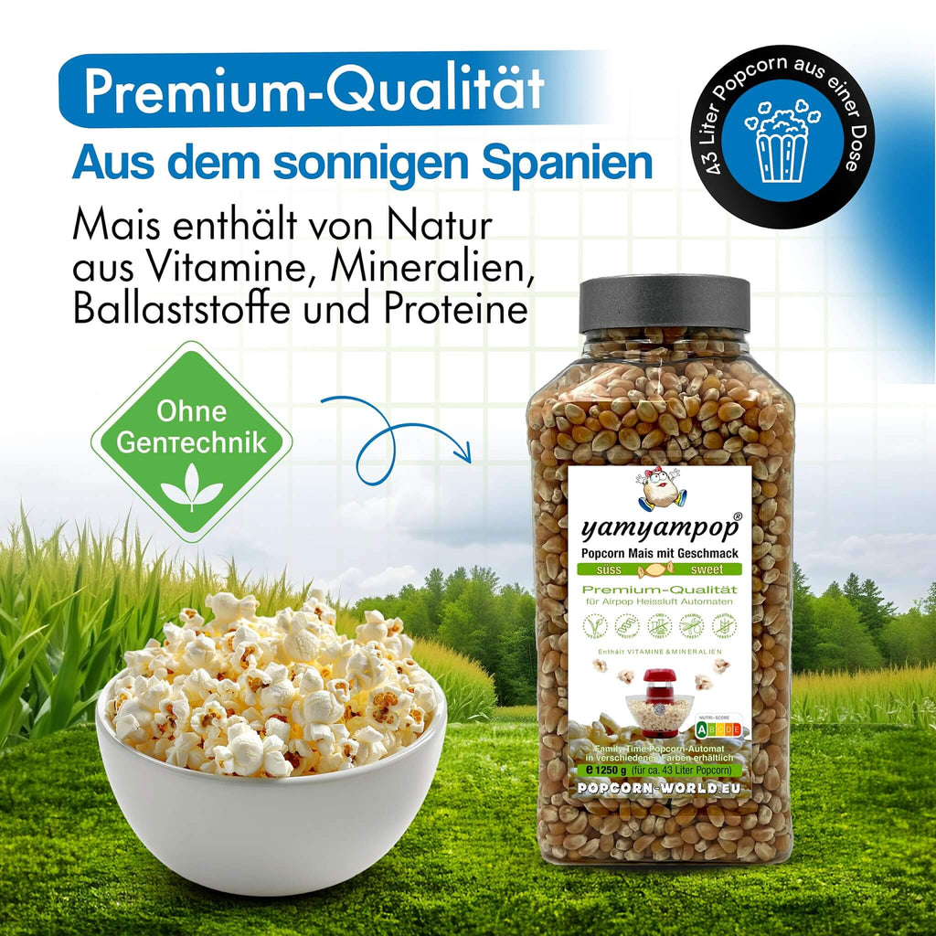 Popcorn-Mais vanille im 1250g Becher