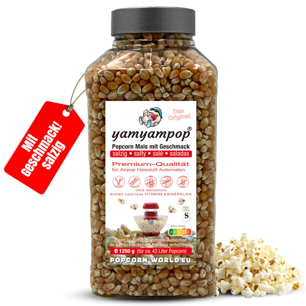 Popcorn-Mais salzig im 1250g Becher