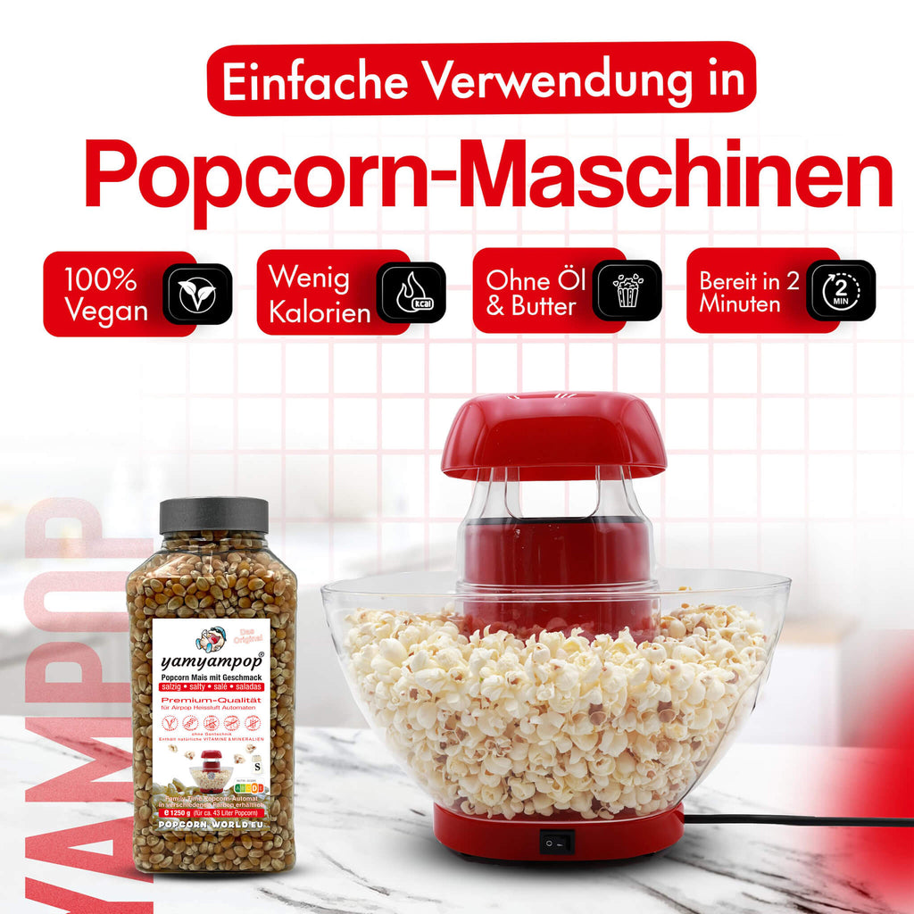Popcorn-Mais salzig im 1250g Becher