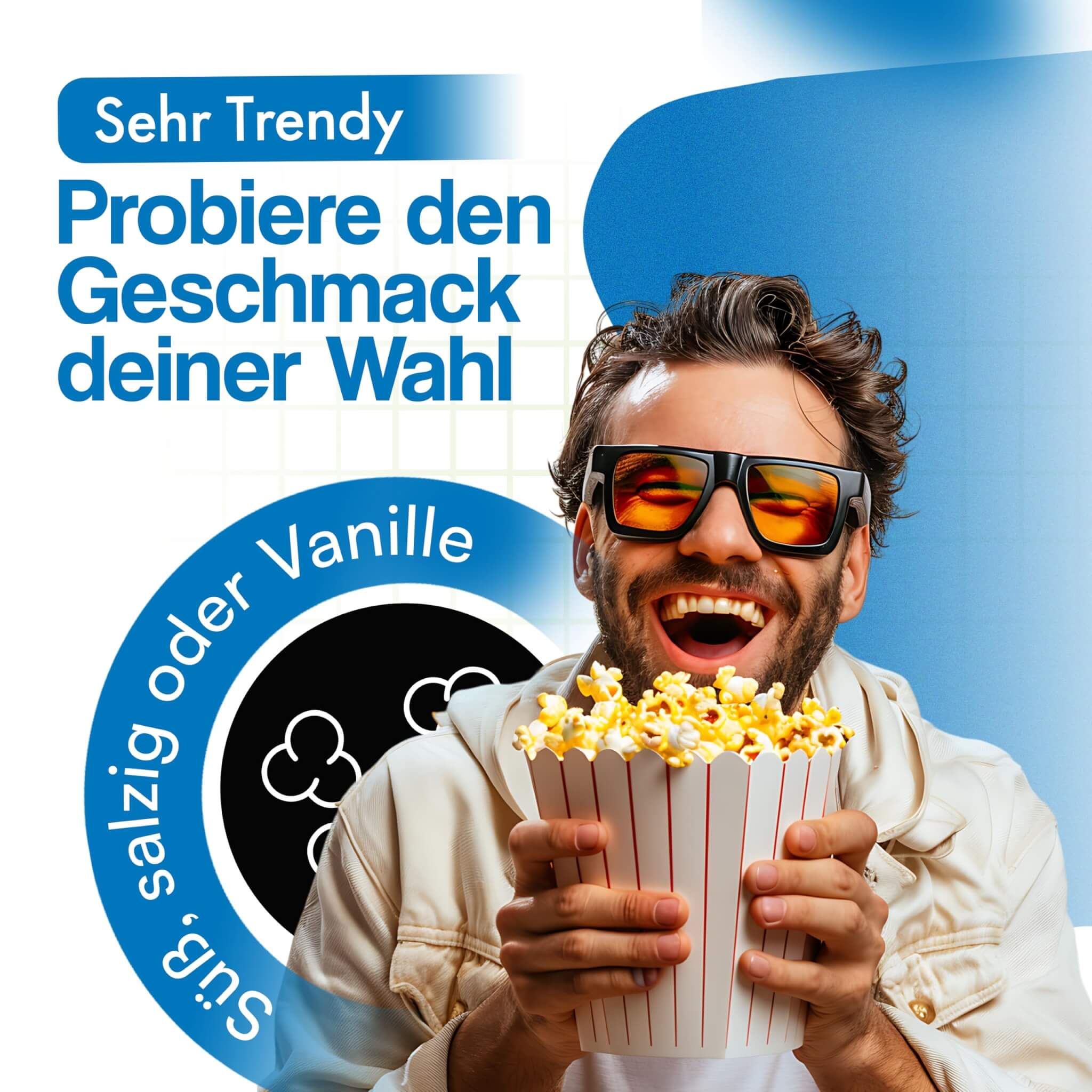 Popcorn-Mais vanille im 1250g Becher
